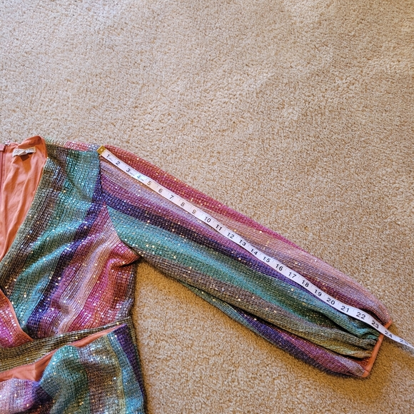 Rare Eva Mendes Cher Sequin Sheath Dress "Over the Rainbow" Women's Size XL - Picture 15 of 16